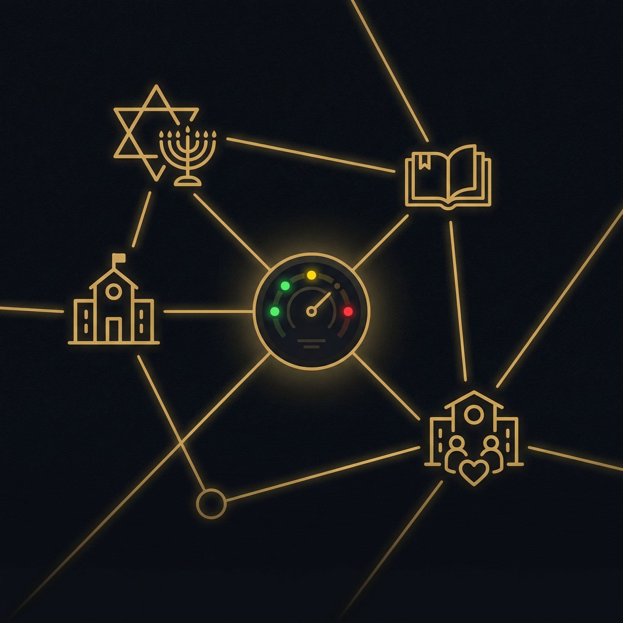 Network map showing multiple organizations connected and sharing safety intelligence