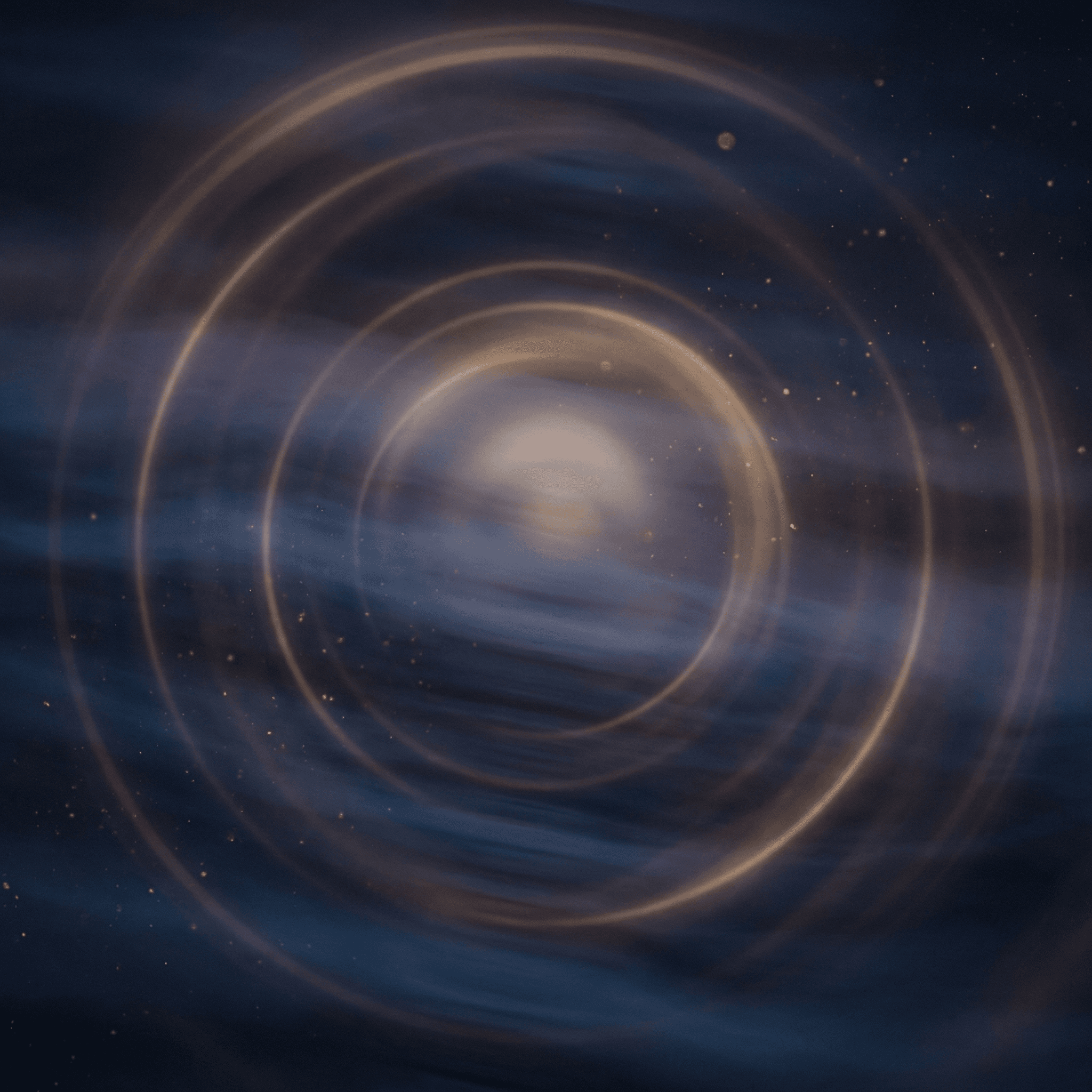 Concentric rings of light representing meditation and inner peace